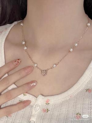 Pearl Heart Necklace🎀